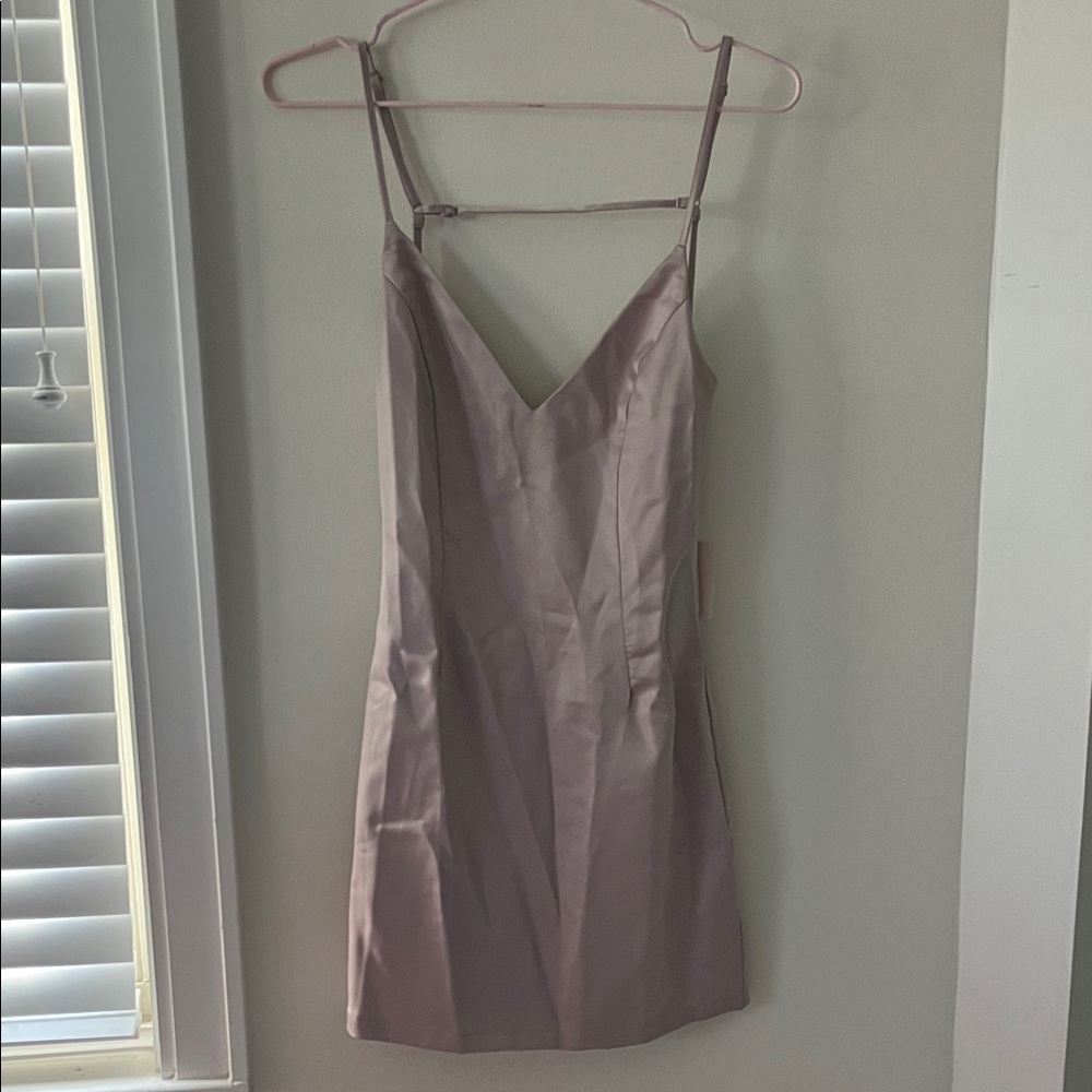 Superdown Blush Satin Dress